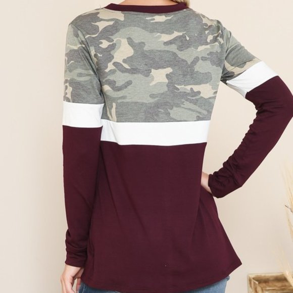 Colour Block Long Sleeve Top NWT - Picture 2 of 4